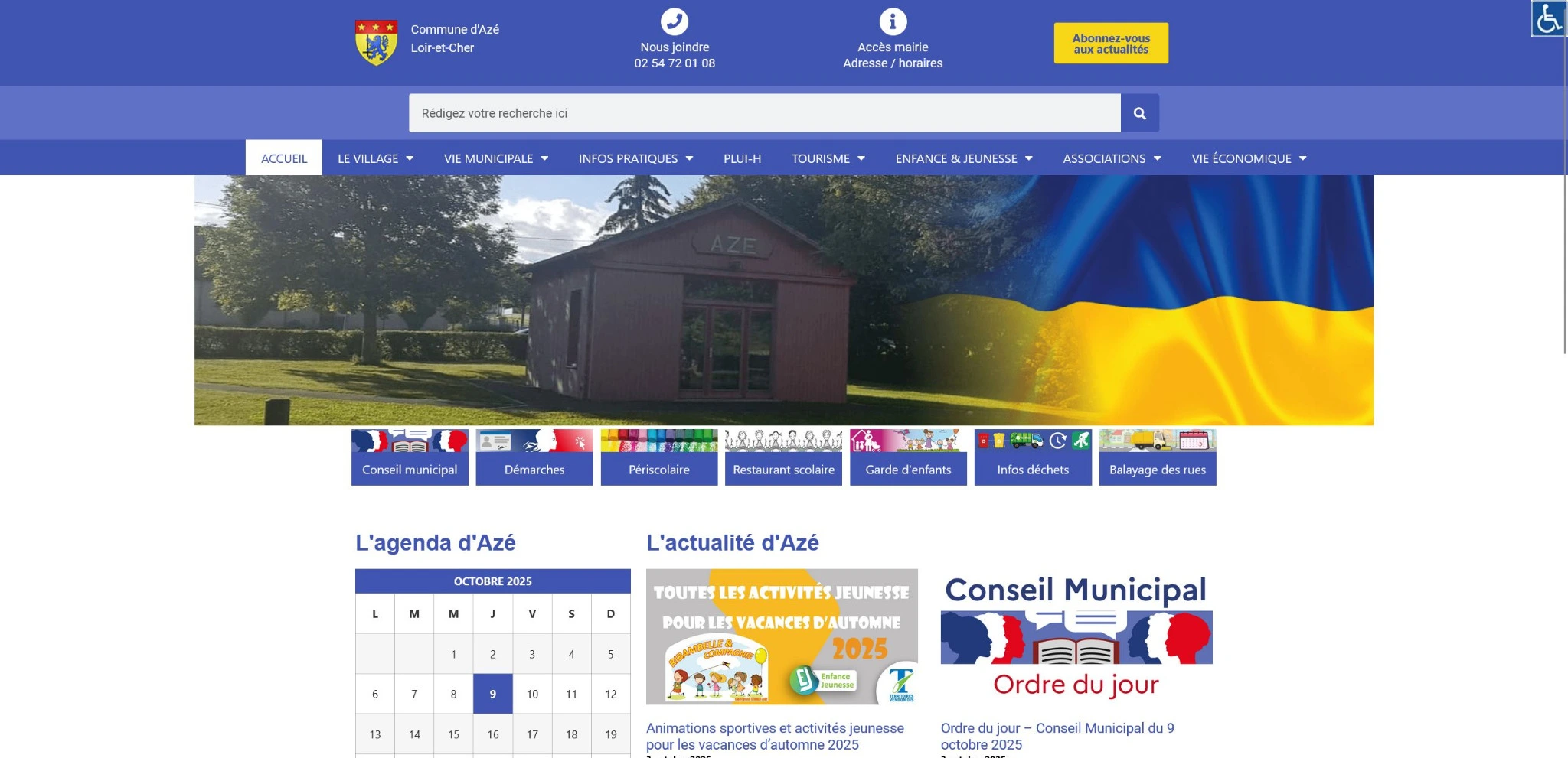 Site Internet de la mairie d'Azé dans le Loir-et-Cher
