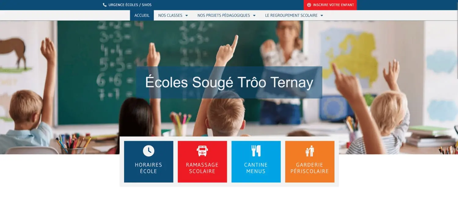 Site Internet du regroupement scolaire des écoles de Sougé, Trôo et Ternay dans la Vallée du Loir