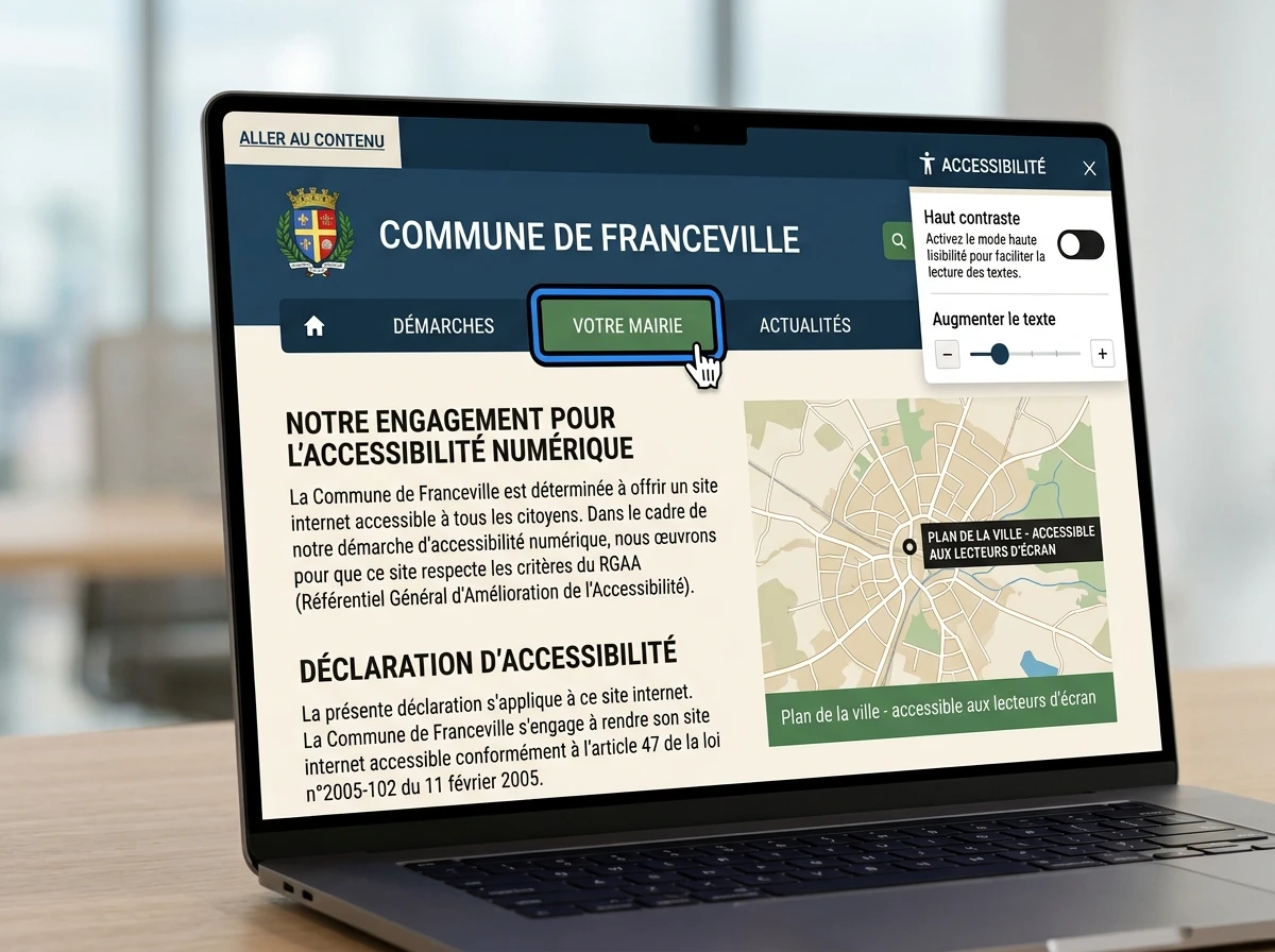 Illustration : un site web utilisable par des personnes en situation de handicap.